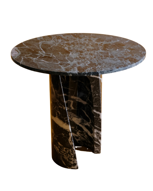 CURLED MARBLE BASED ENTRY TABLE