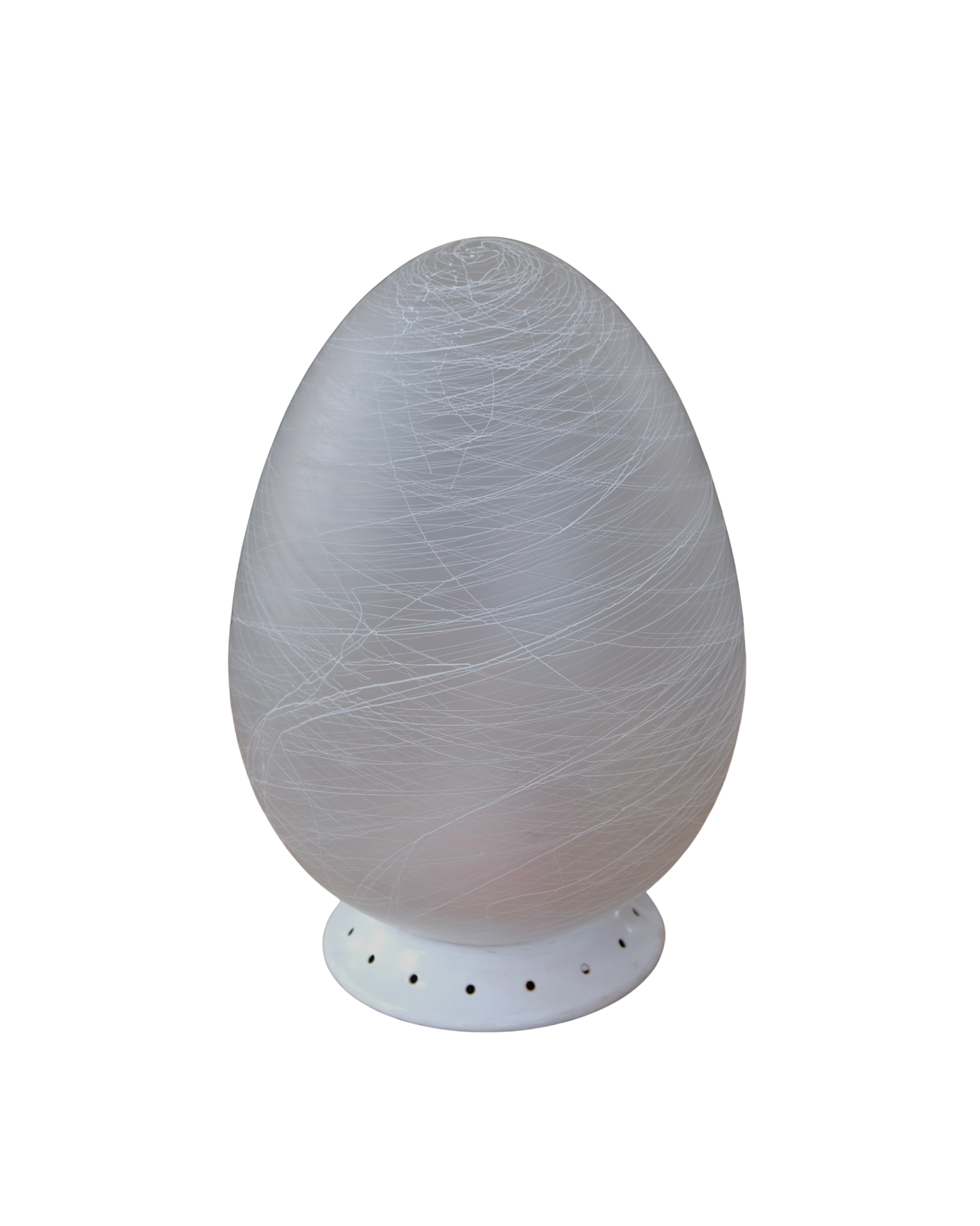 FROSTED MURANO GLASS EGG LAMP