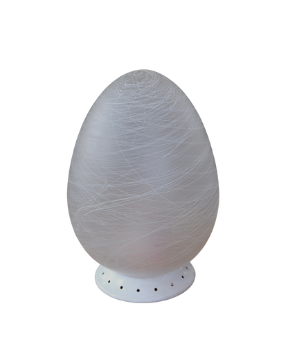 FROSTED MURANO GLASS EGG LAMP