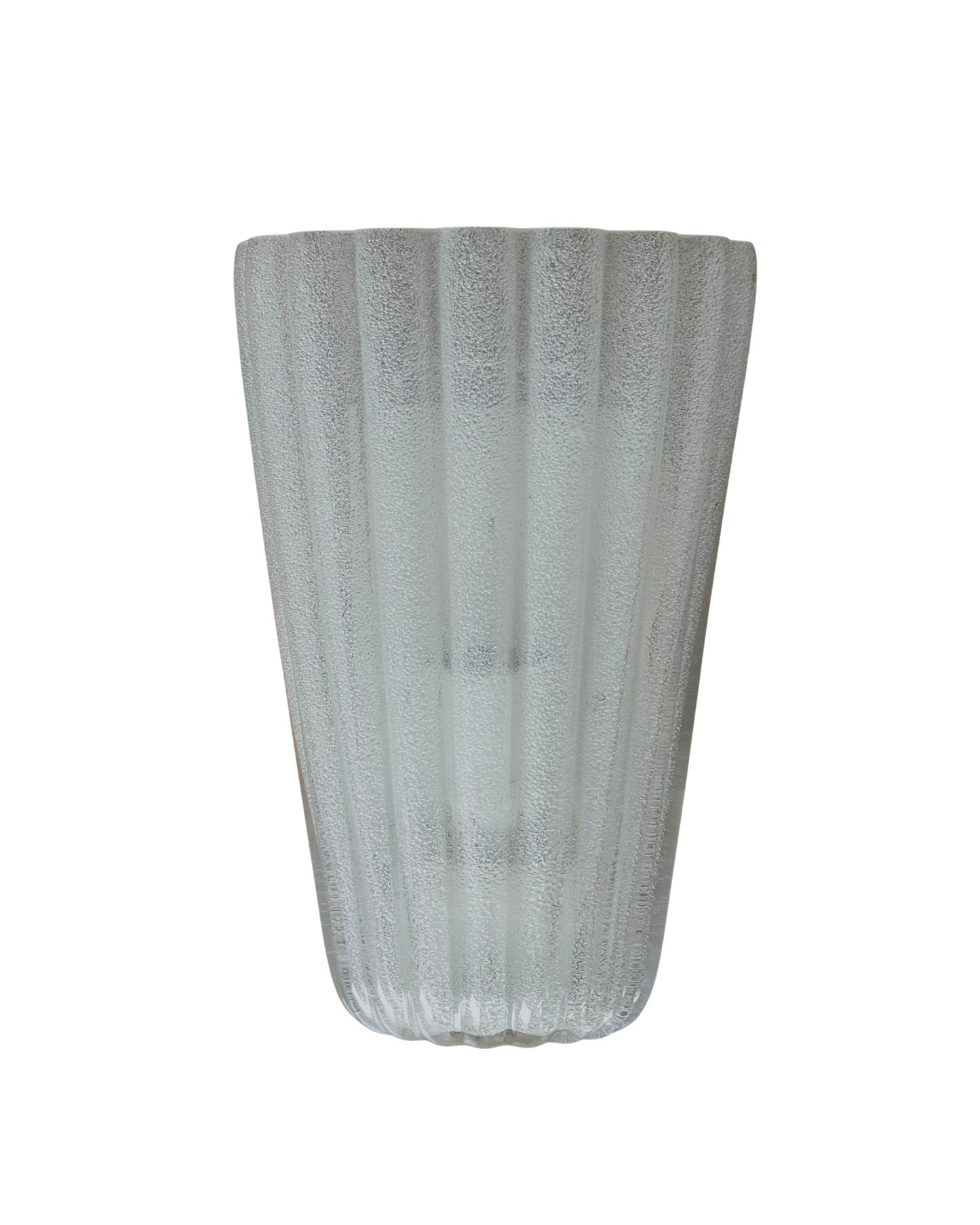 PAIR OF FLUTED TEXTURED MURANO GLASS SCONCES