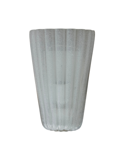 PAIR OF FLUTED TEXTURED MURANO GLASS SCONCES
