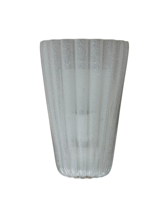 PAIR OF FLUTED TEXTURED MURANO GLASS SCONCES