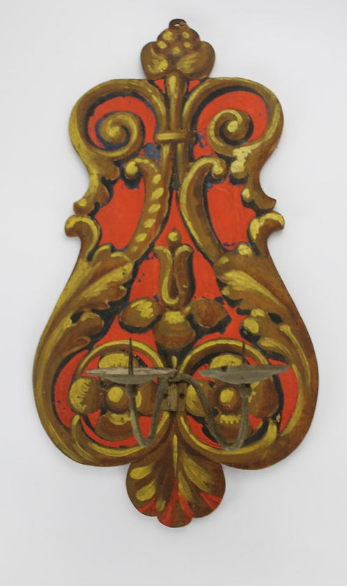 HAND PAINTED WALL MOUNTED CANDELABRA