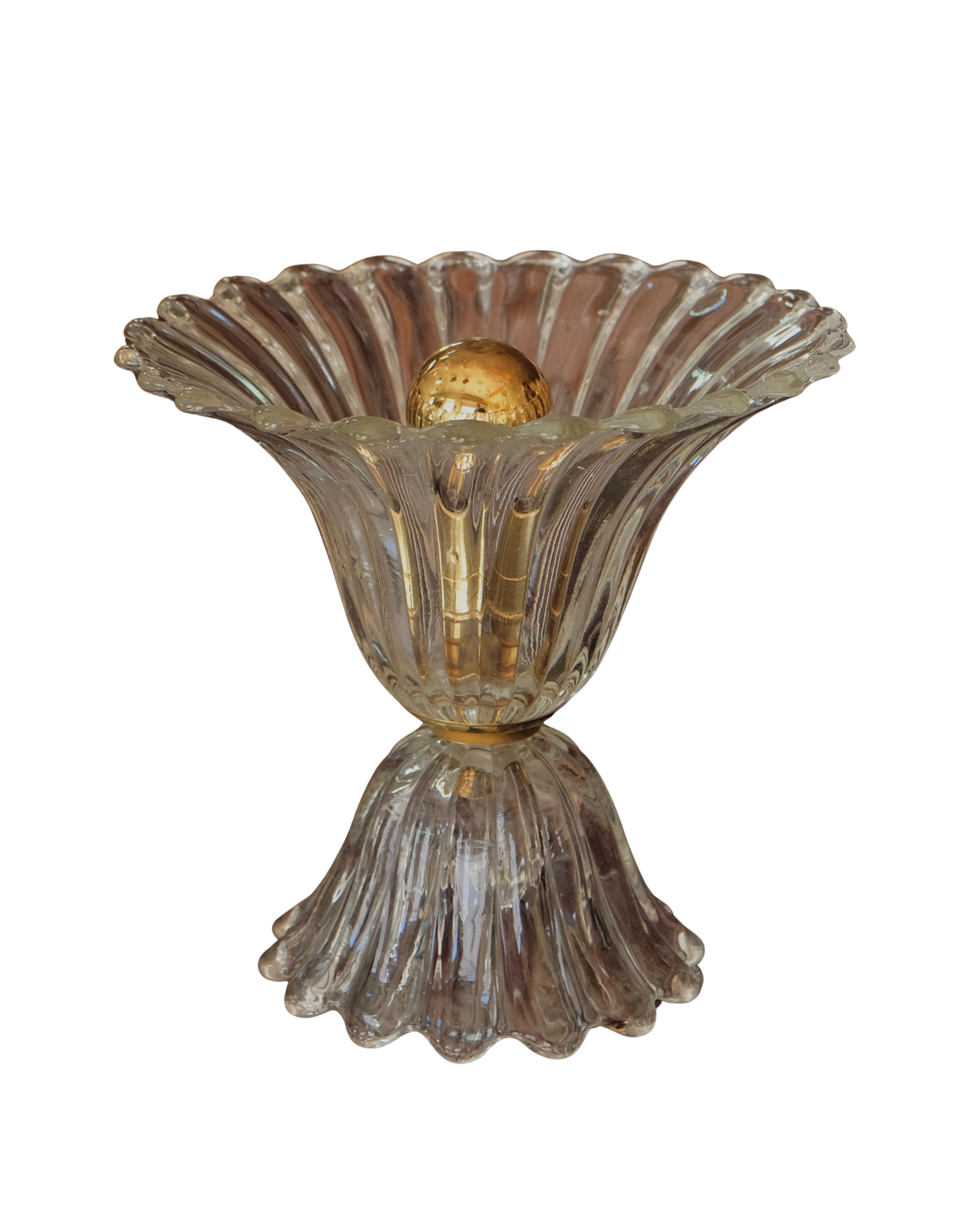 PETITE BAROVIER & TOSO GLASS TULIP LAMP