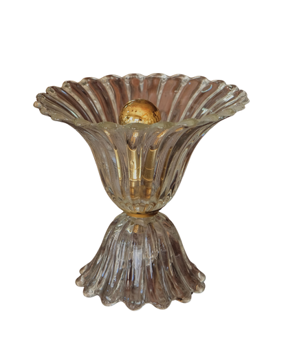 PETITE BAROVIER & TOSO GLASS TULIP LAMP