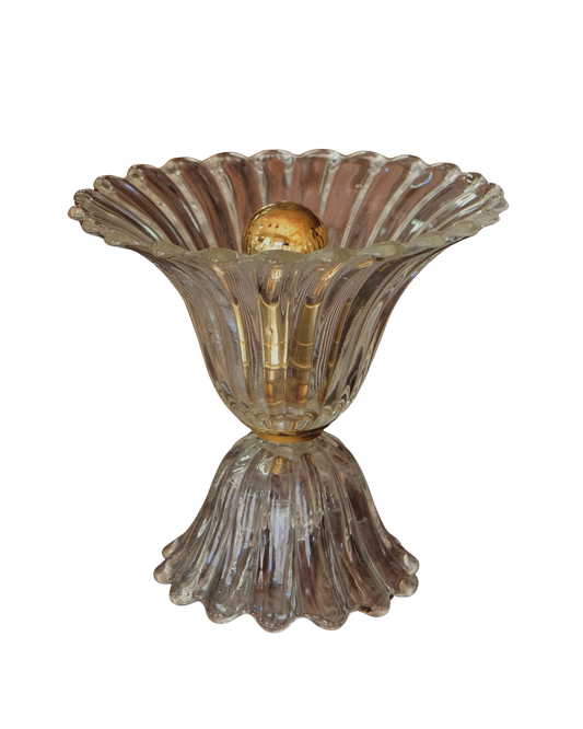 PETITE BAROVIER & TOSO GLASS TULIP LAMP
