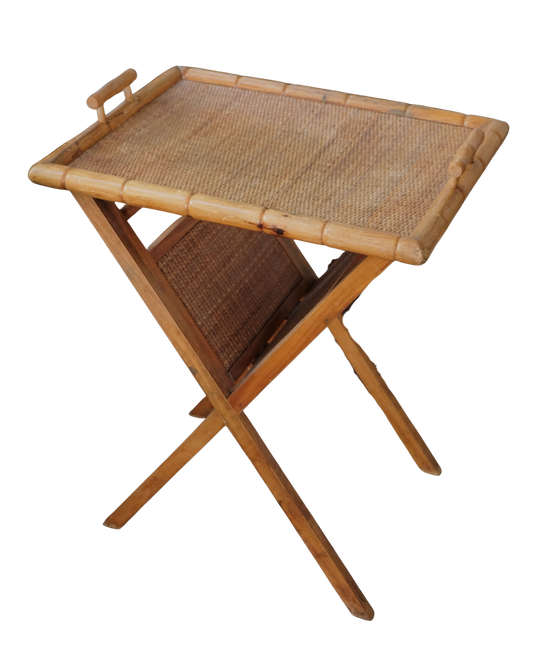BAMBOO SERVING TRAY w. STAND