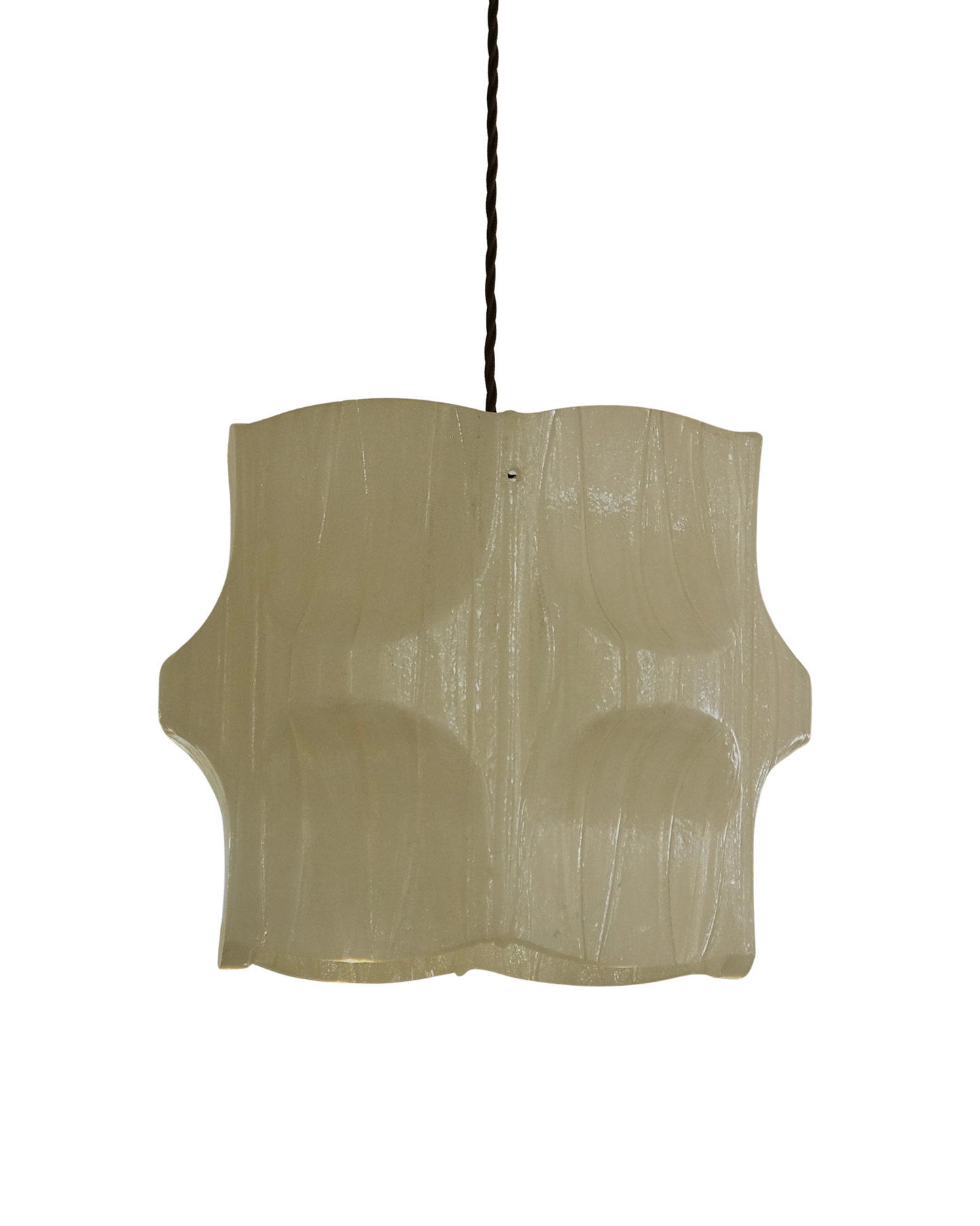 PETITE TEXTURED ICE LUCITE PENDANT