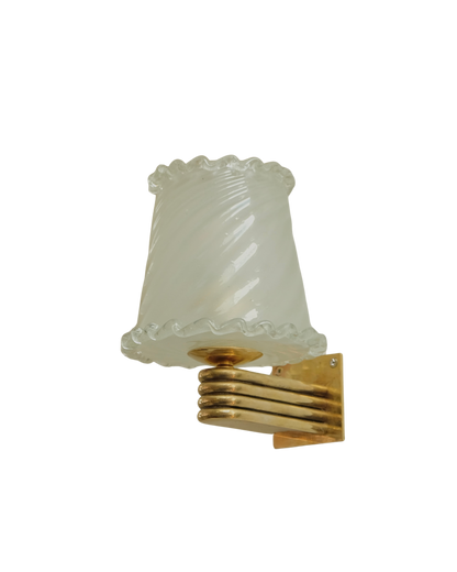TRIO OF SCALLOP LINED PULEGOSO SCONCES