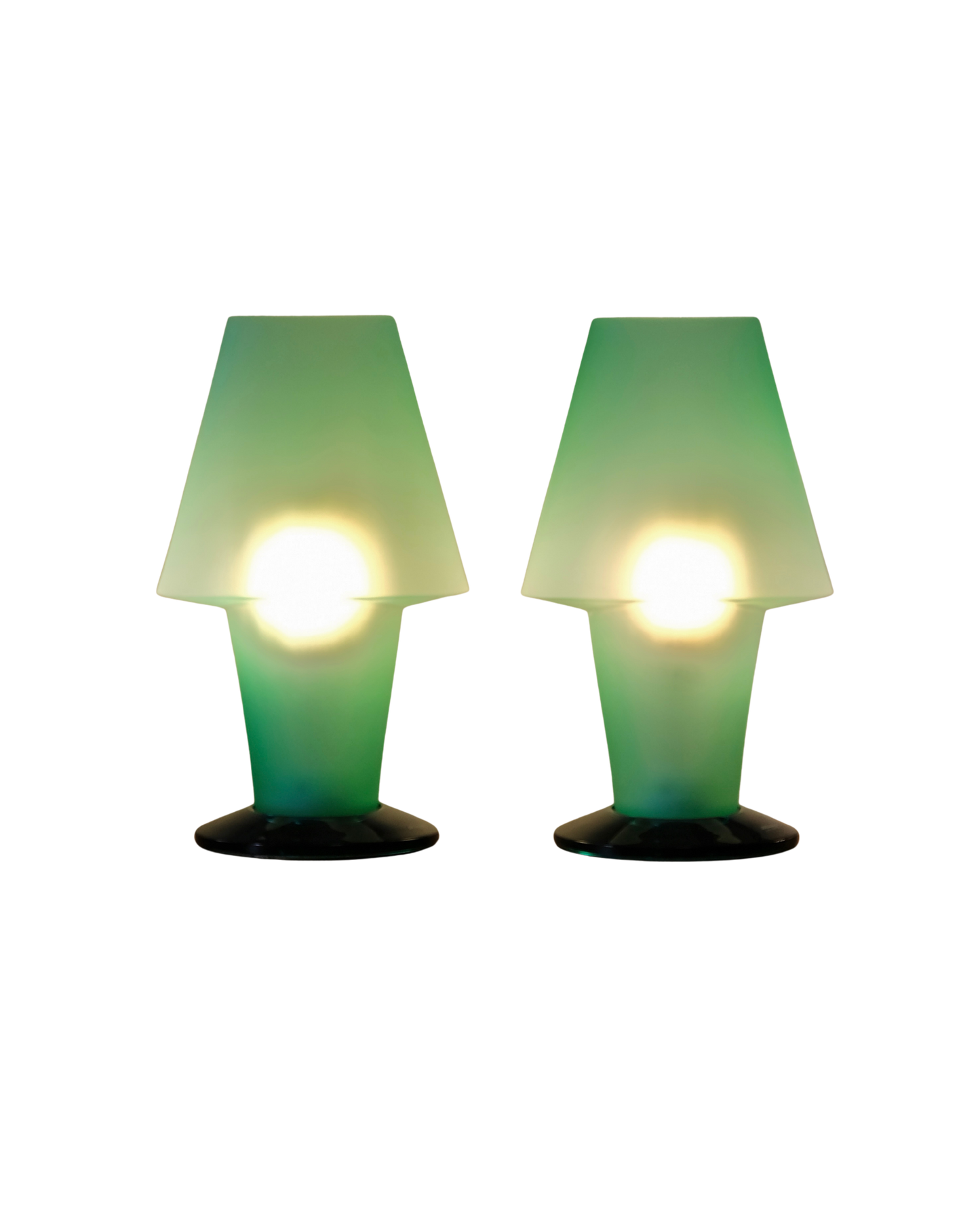 SMALL GREEN MURANO GLASS TABLE LAMP