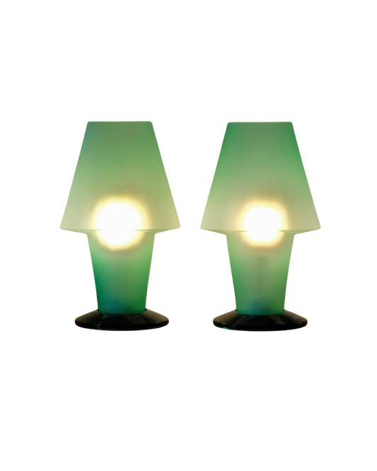 SMALL GREEN MURANO GLASS TABLE LAMP