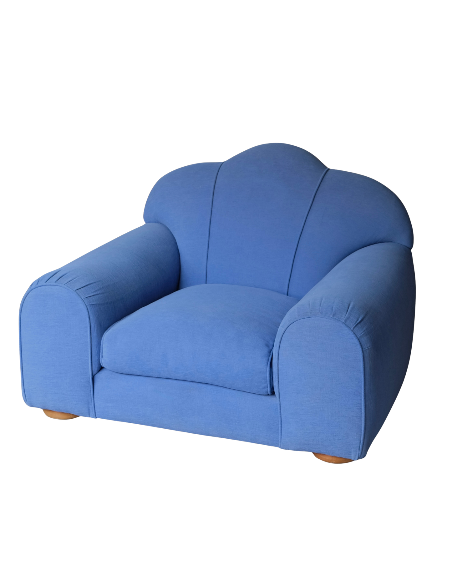 BLUE SCULPTURAL SALON SOFA SET