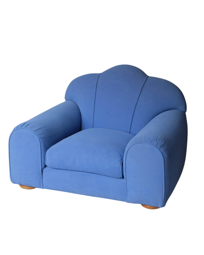 BLUE SCULPTURAL SALON SOFA SET