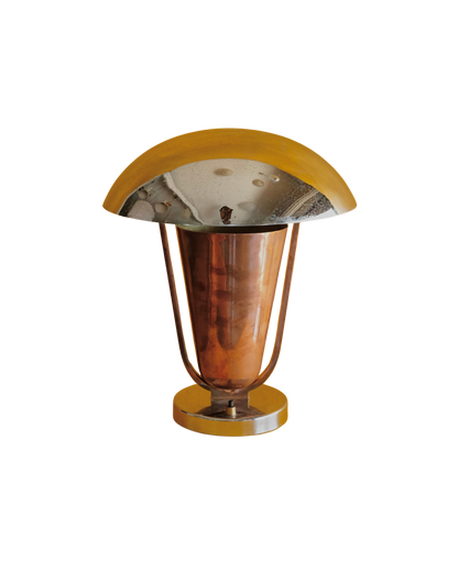 BAUHAUS COPPER & CHROME TABLE LAMP