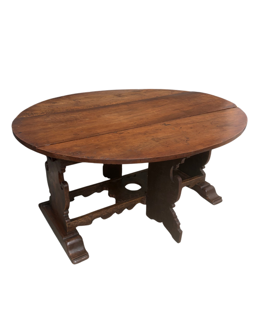 TUSCAN 19th CENTURY DROP LEAF OVAL TABLE