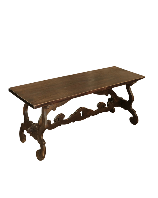 INTERLOCKING SPANISH WALNUT DINING TABLE
