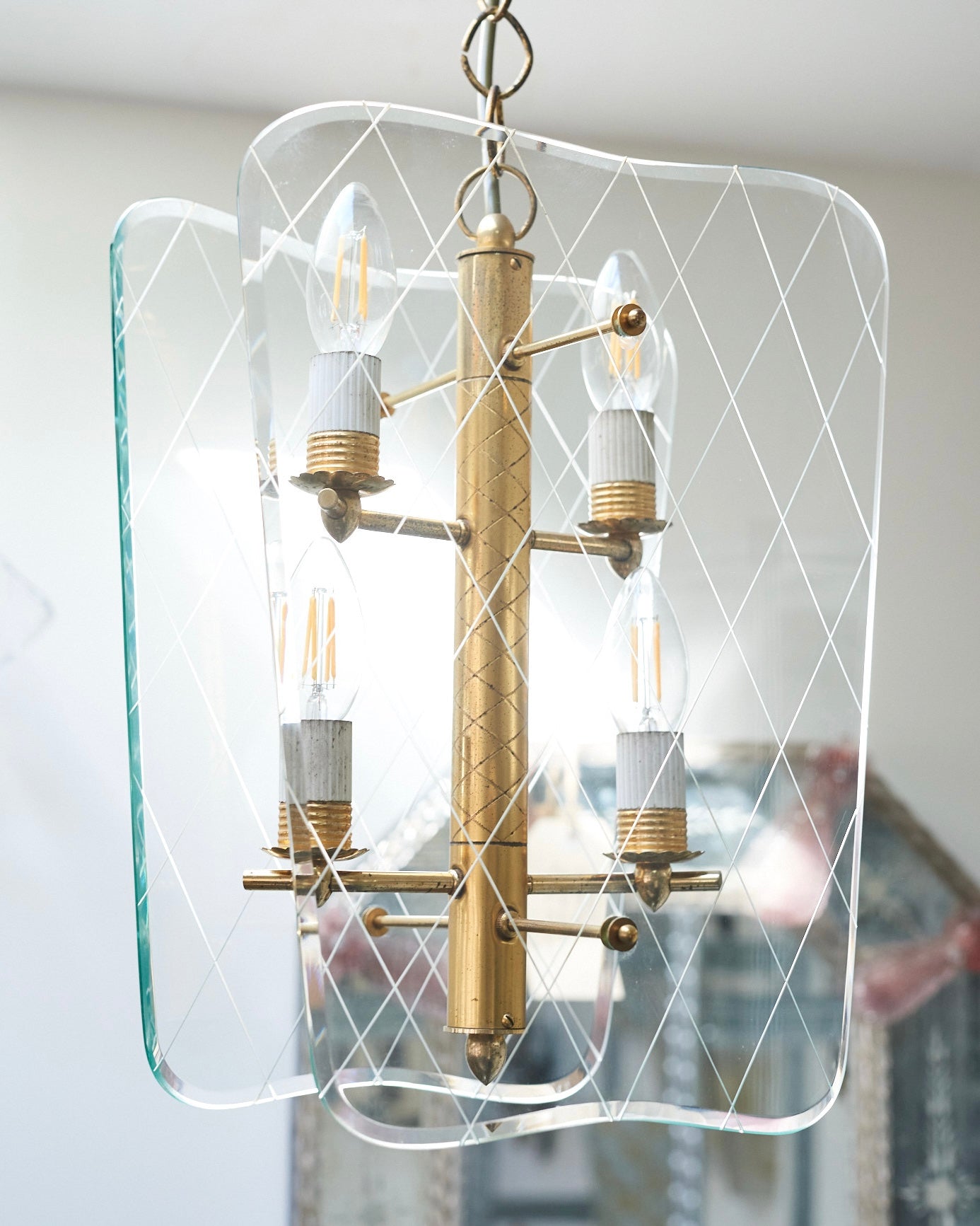 MODERNIST GLASS PENDANT
