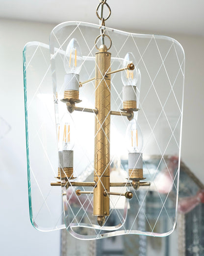MODERNIST GLASS PENDANT