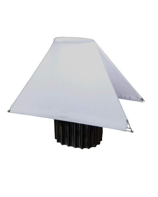 LARGE TWIN SHADE TABLE LAMP w. CERAMIC BASE