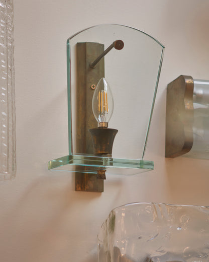 MODERNIST GLASS SCONCES