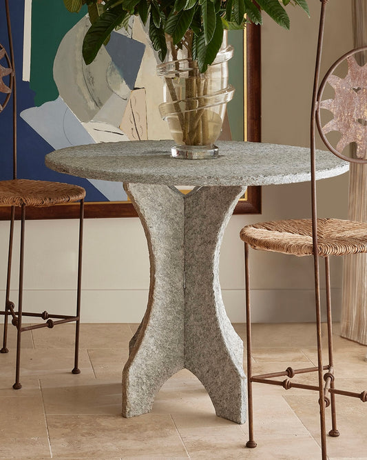 MID CENTURY COMPOSITION STONE GARDEN TABLE