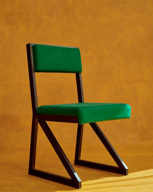 SET OF FOUR STEEL TRIANGLE CHAIRS