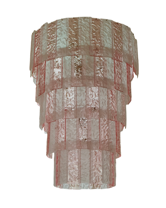 LARGE TWO TONE MURANO GLASS CHANDELIER