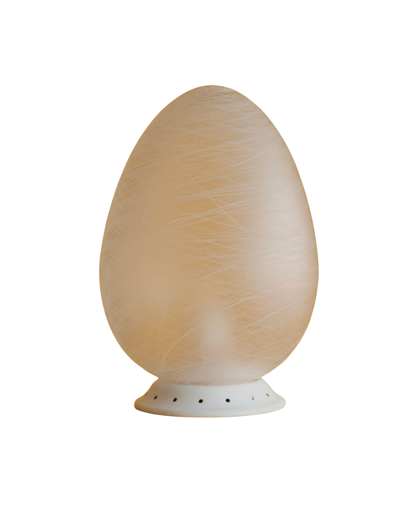 FROSTED MURANO GLASS EGG LAMP