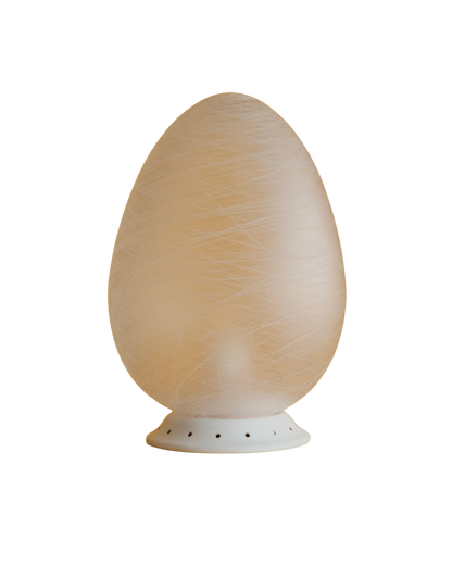FROSTED MURANO GLASS EGG LAMP