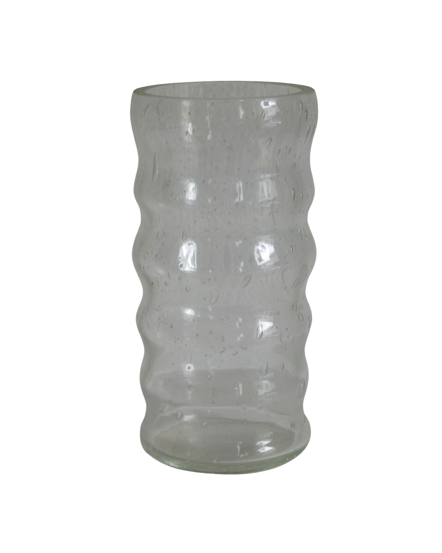 SET OF FOUR CURVED SEEDED GLASSES