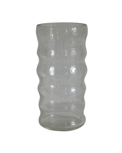 SET OF FOUR CURVED SEEDED GLASSES