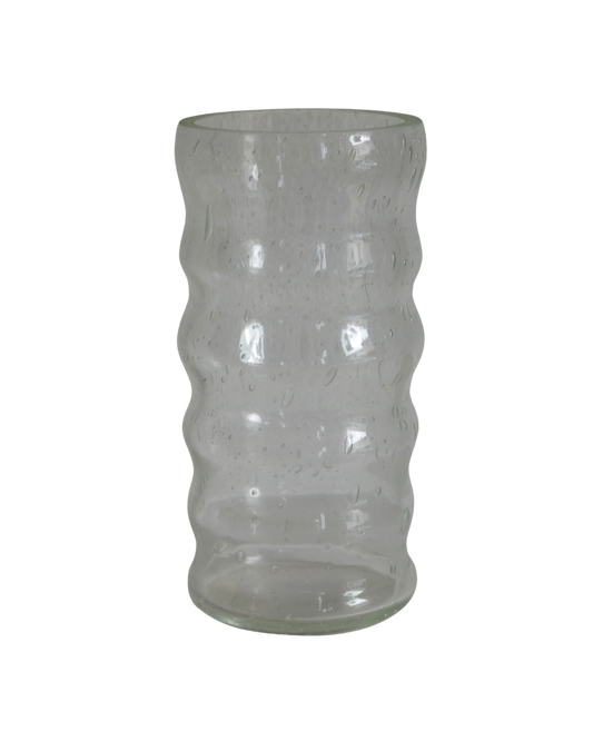 SET OF FOUR CURVED SEEDED GLASSES