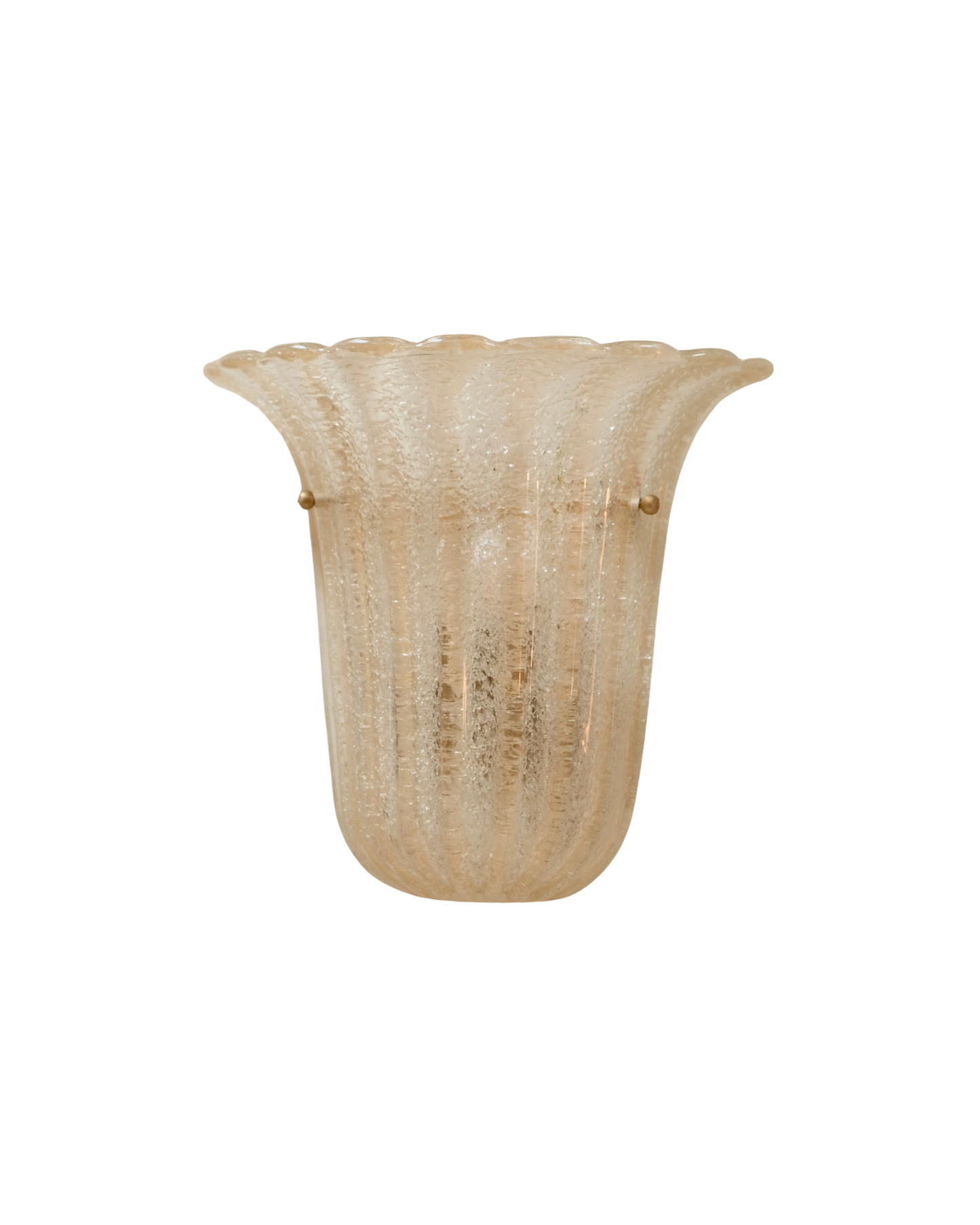 SINGLE BAROVIER & TOSO FLUTED AMBER SCONCE