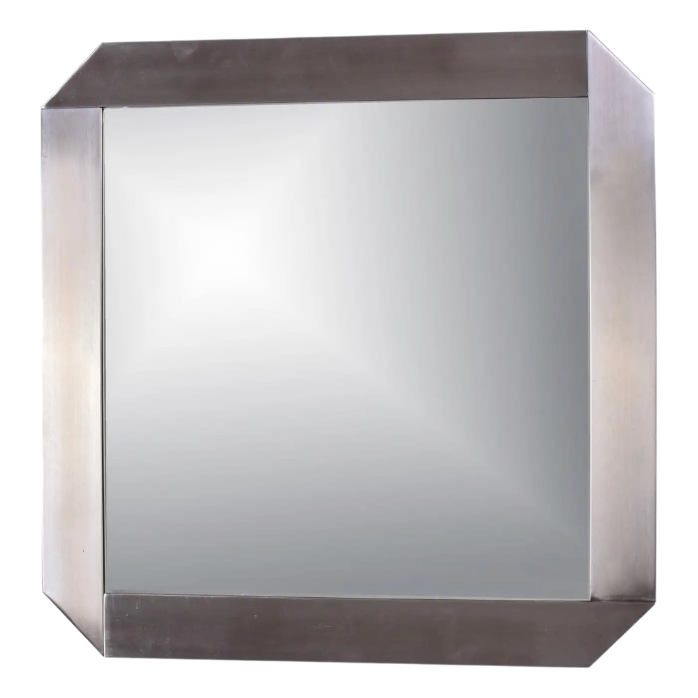SINGLE MITER BRUSHED STEEL MIRROR