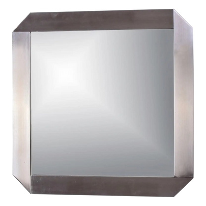 SINGLE MITER BRUSHED STEEL MIRROR