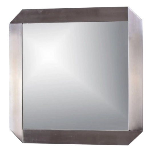 SINGLE MITER BRUSHED STEEL MIRROR