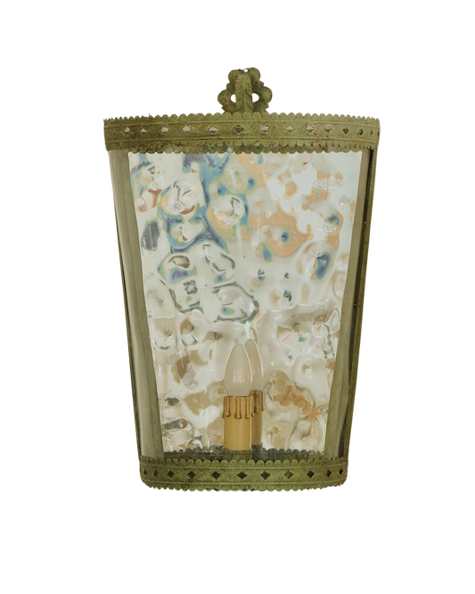 TOLEWARE MIRROR WALL LANTERN w. PATINATION FINISH