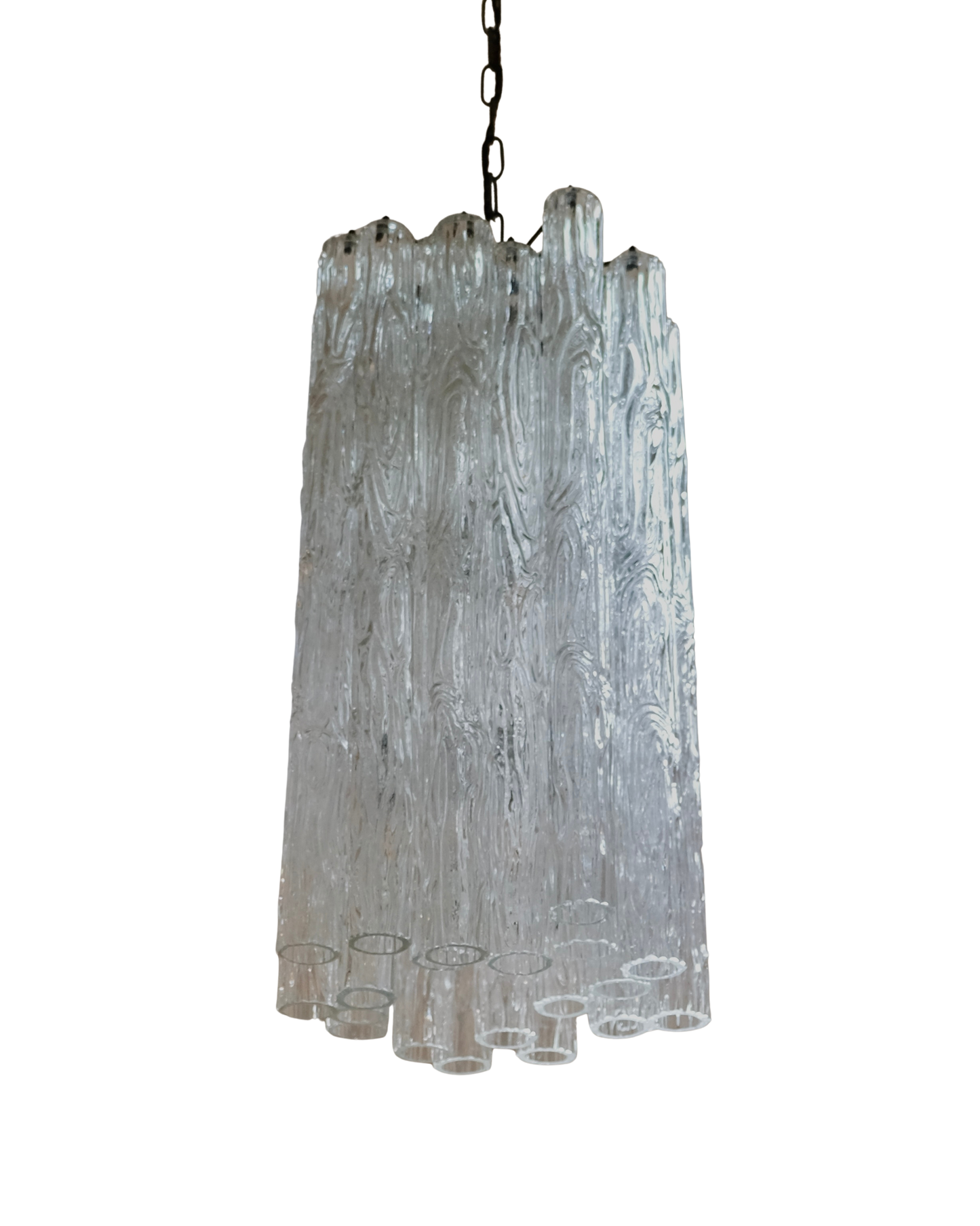 LINEAR TEXURTED MURANO GLASS CHANDELIER