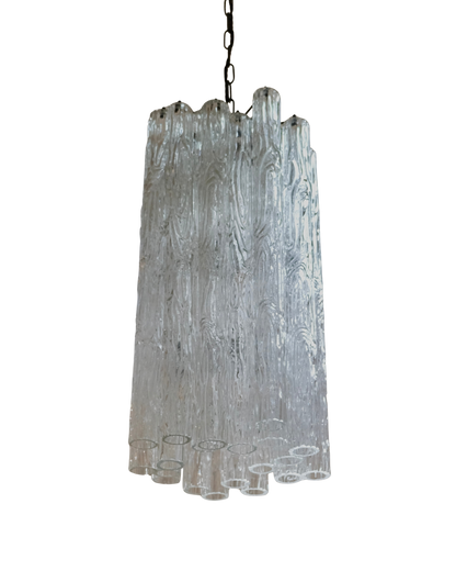 LINEAR TEXURTED MURANO GLASS CHANDELIER