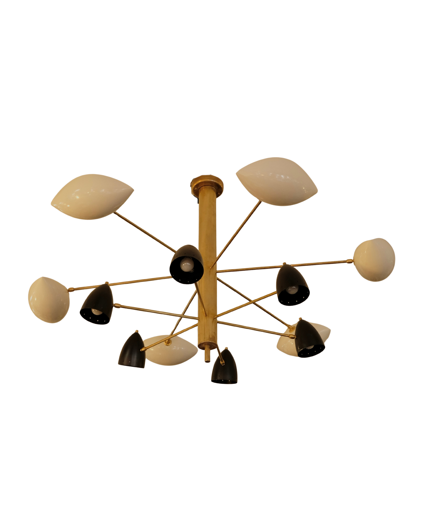 BLACK & WHITE TWELVE LIGHT STILNOVO PENDANT
