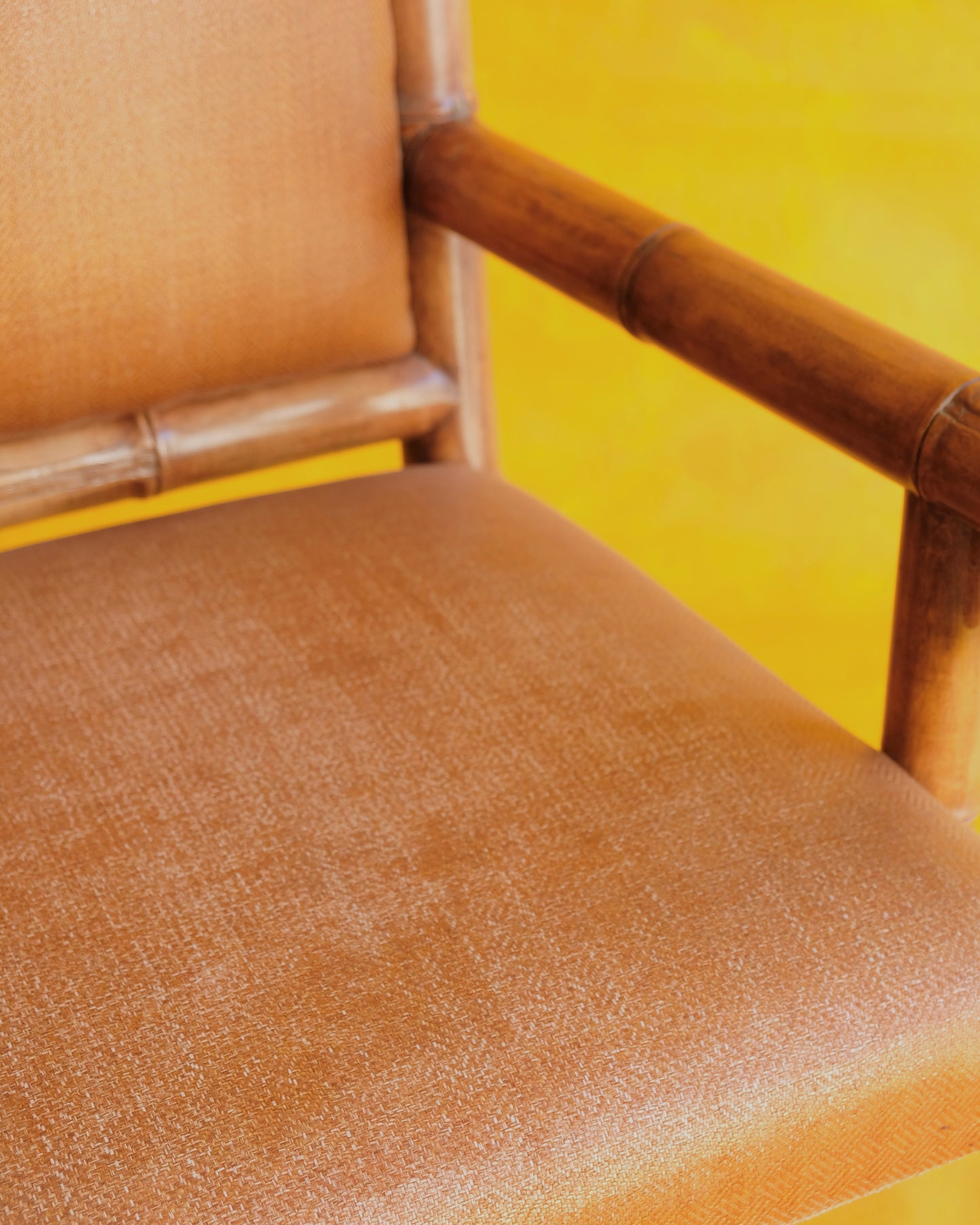 SET OF FOUR BAMBOO ARMCHAIRS