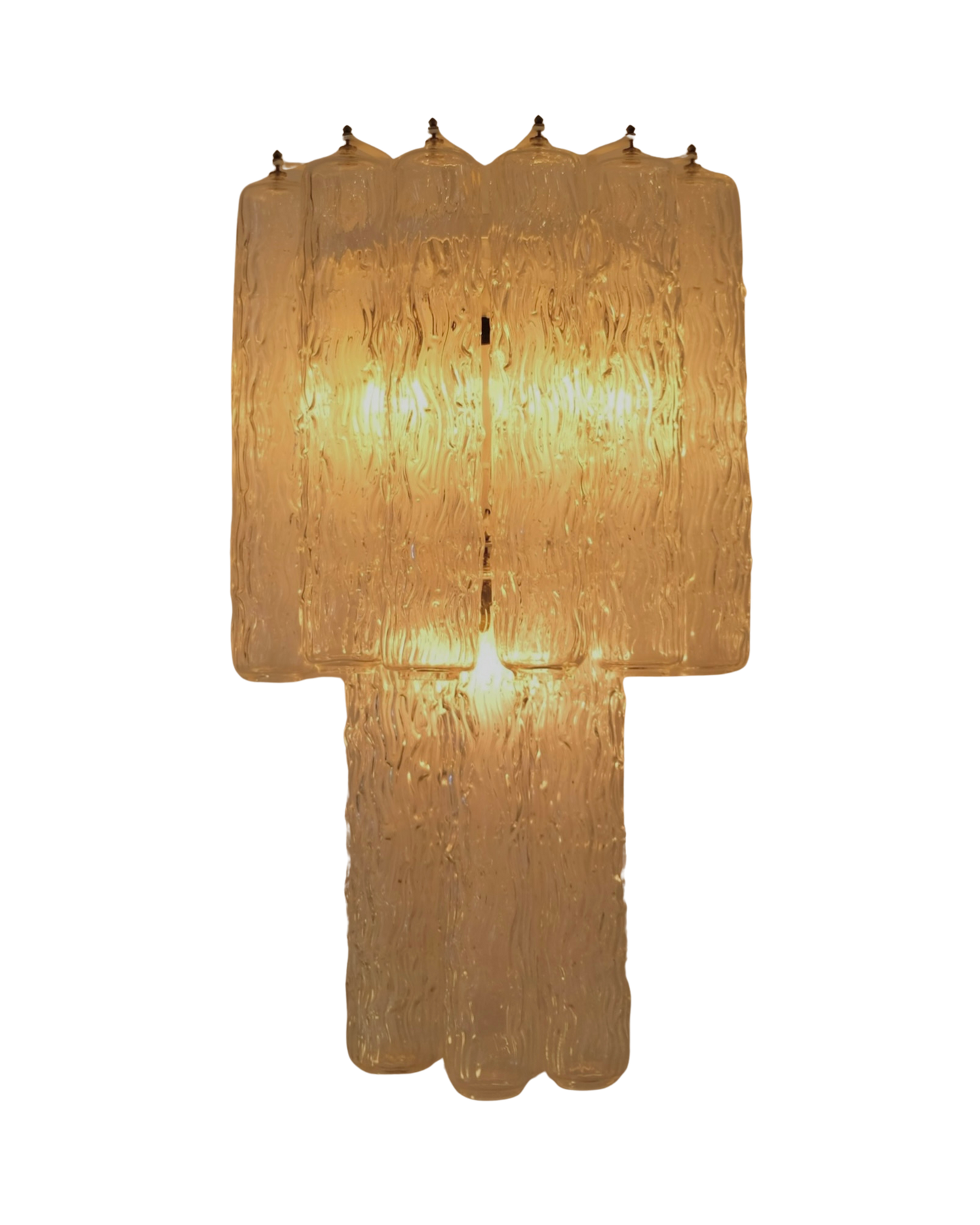TALL RIPPLE MURANO GLASS FLUTED SCONCES