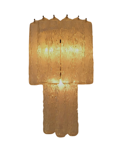 TALL RIPPLE MURANO GLASS FLUTED SCONCES