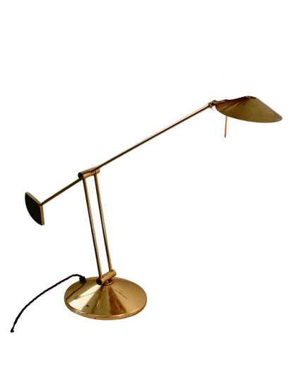 ADJUSTABLE BRASS COUNTER WEIGHT DESK LAMP