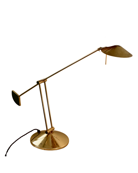 ADJUSTABLE BRASS COUNTER WEIGHT DESK LAMP