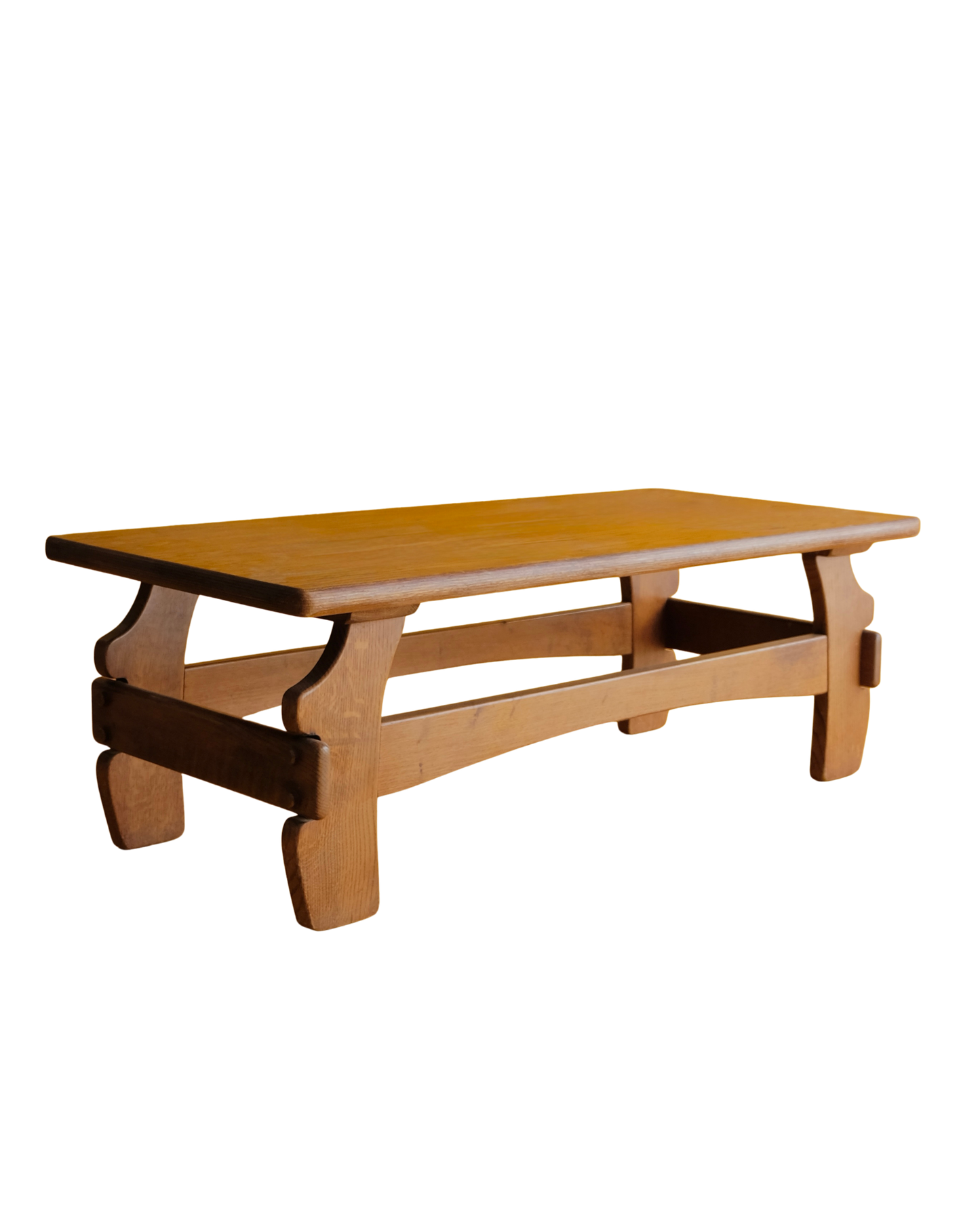 BRUTALIST FRENCH OAK COFFEE TABLE