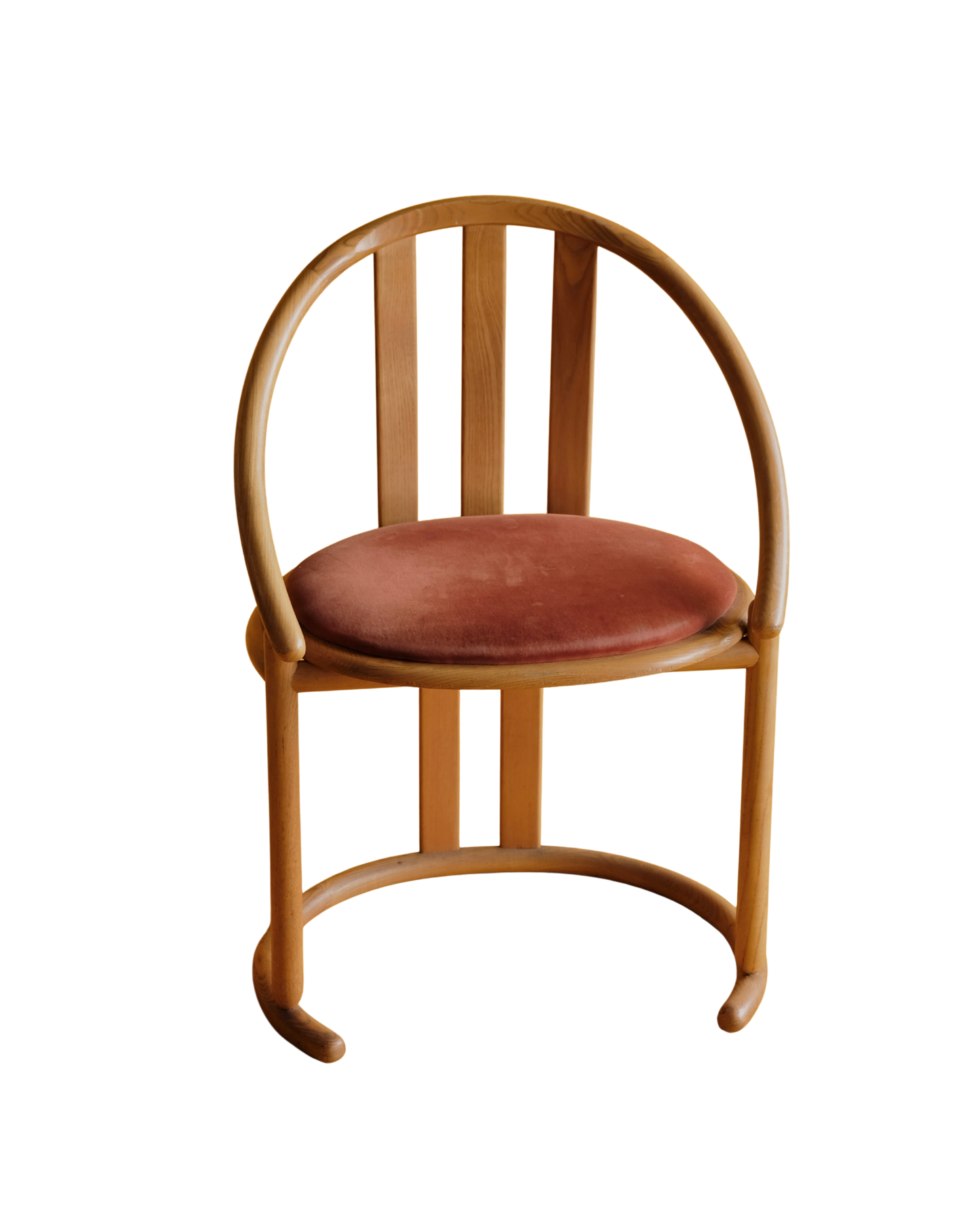 UPHOLSTERED VELVET BARREL BACKED CHAIRS