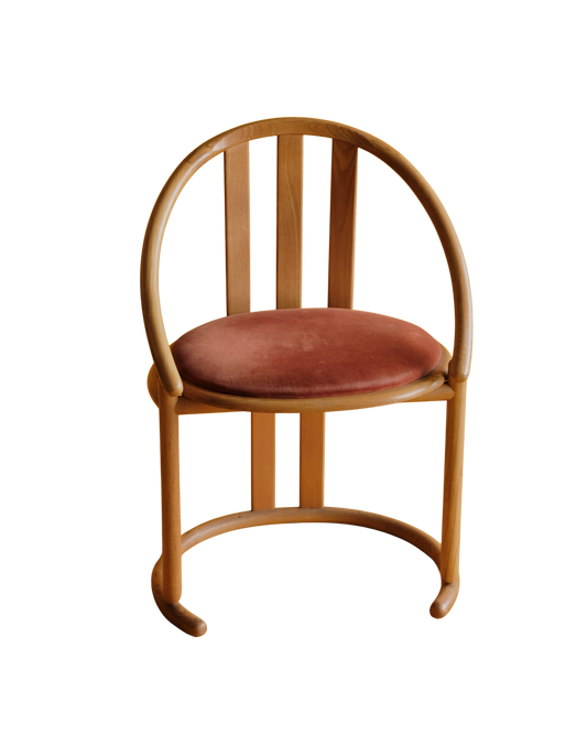 UPHOLSTERED VELVET BARREL BACKED CHAIRS