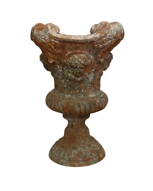 SCULPTURAL PATINATED GARDEN URN