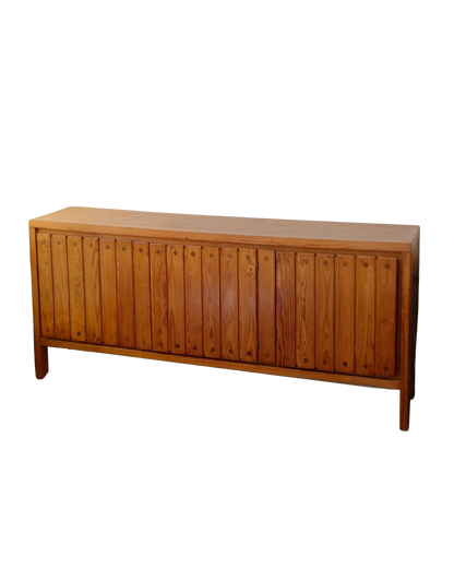 SLATED FRENCH PINE CONSOLE w. STORAGE